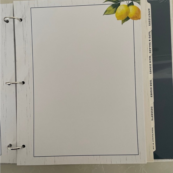 Deluxe Recipe Binder with Lemons Design - Picture 5 of 8